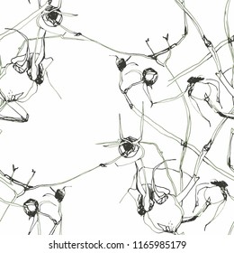 Vector drawing dogrose pattern. Floral illustrations for wedding table, greetings, wallpaper, fashion, backgrounds, textures, DIY, wrappers, cards, logo, etc