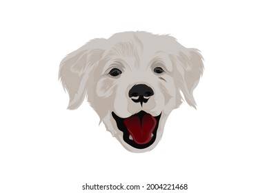 vector drawing of a dog's head