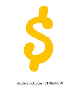 dibujo vectorial, símbolo de moneda en dólares