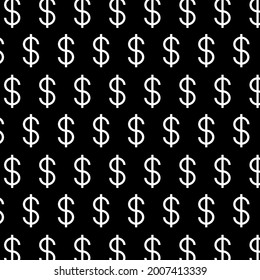 Vector drawing dollar sign color white