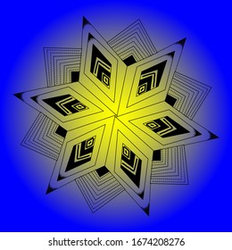 Vector drawing of doodle mandala. Ethnic mandalas with colorful tribal ornaments.