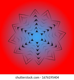Dibujo vectorial de doodle mandala. Mandalas étnicas con coloridos adornos tribales.