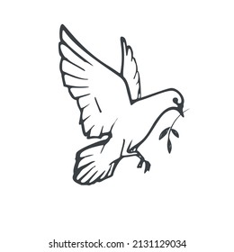 Vector Drawing Of The Dove Of Peace