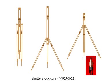 Vector drawing easel for painting
