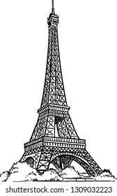 Vector drawing of Eiffel Tower