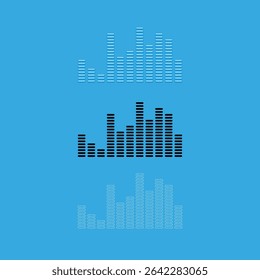 Vector drawing equalizer,three pieces flat style