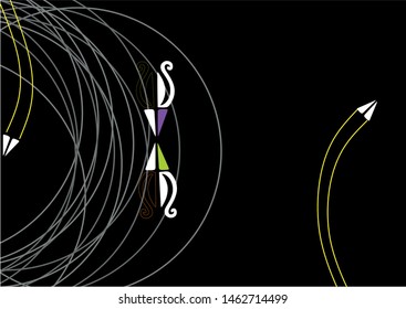 Vector drawing. Ethnic ornamental pattern.