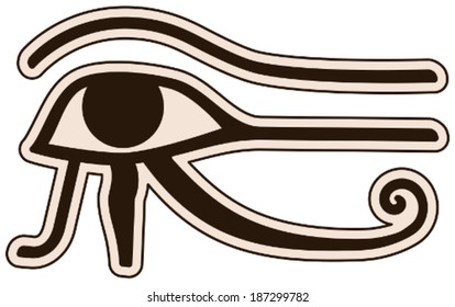 Vector drawing of a eye of Horus symbol