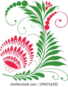 A vector drawing of a fabulous decorative flower