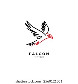 Vector Drawing Of Falcon's For Logo