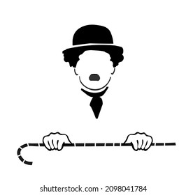 dibujo vectorial del famoso comediante del cine mundial