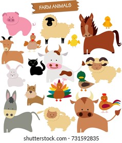 Vector Drawing Of Farm Animals