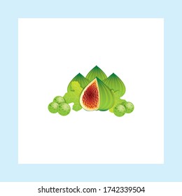 Dibujo vectorial de higos y dragas de caramelo