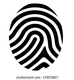 vector drawing fingerprint symbol