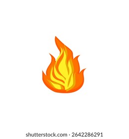 Vector dibujando fuego, color naranja y amarillo