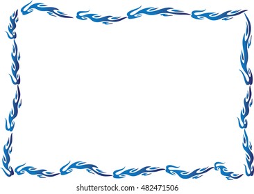 vector drawing fire with rectangle border