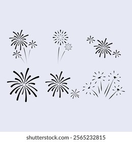 A vector drawing of a firework icon bursting