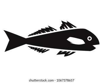 Vector drawing of a Fish