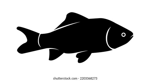 Vector drawing of a fish silhouette.