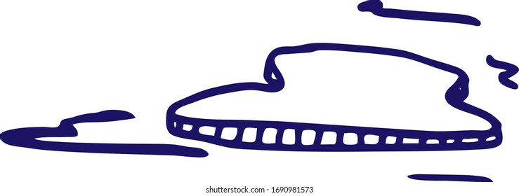 Vector drawing of the floating ice floe