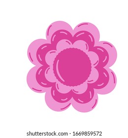 Vector drawing flower white isolated background, flat. Romantic background, wrapping, gifts, holiday, greeting card.