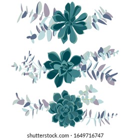 vector drawing flowers and leaves ,isolated floral design elements at white background, hand drawn illustration