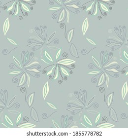 dibujo vectorial flores hojas formas