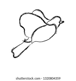 Vector drawing of a flying bird, hand drawn warbler, isolated nature design element