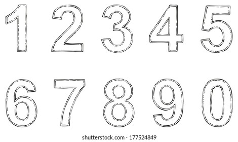 Count Math Number Education Lineart Vector Stock Vector (Royalty Free ...