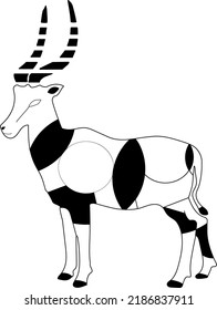 Vector drawing in the form of an antelope.