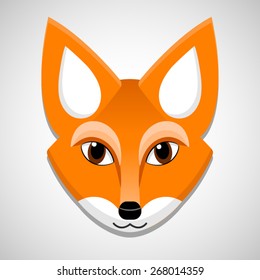 Vector drawing of a fox's head
