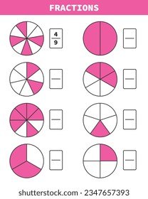 Vector Drawing Of Fractions Worksheet