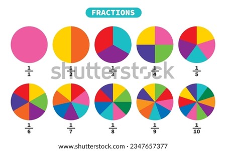 Vector Drawing Of Fractions Worksheet