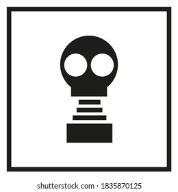Gasmaske, Vektorsymbol, flach
