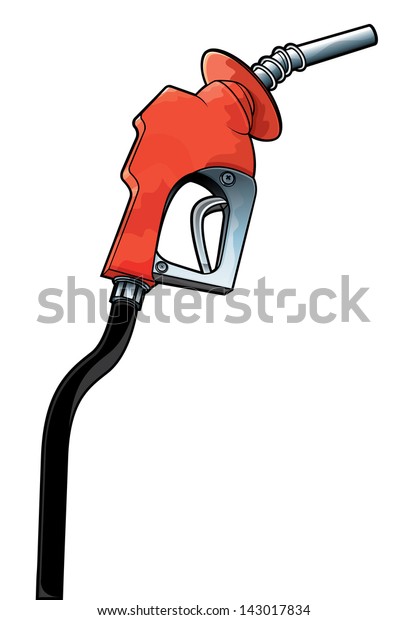 Vector drawing of a gas\
pump nozzle/Gas Nozzle/Fuel pump nozzle easy to edit or include in\
your designs,