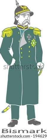 Vector drawing of German Chancellor Bismarck