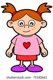 Vector drawing of a girl.