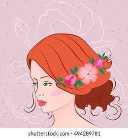 vector drawing girls