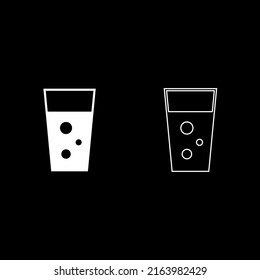 Vector drawing glass of juice, color white flat style