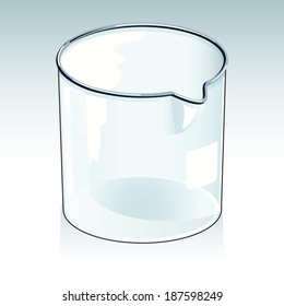 Vector drawing of a glass Lab container/Lab Container/Easy to edit detailed illustration of a glass lab container, easy to edit groups. Easy to delete background obtain isolated container