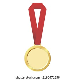 Vector Drawing Gold Medal Stock Vector (Royalty Free) 2190471859 ...