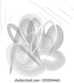Vector drawing in gray and white, template for the cover. Abstract background, gradient dye tie pattern.