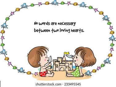 vector drawing greeting card