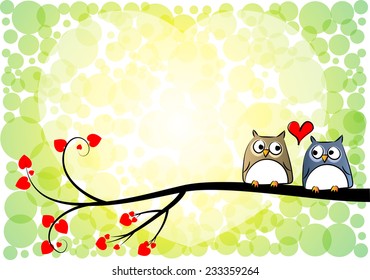 vector drawing greeting card about love