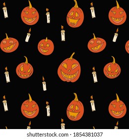 dibujo vectorial de las calabazas de Halloween
