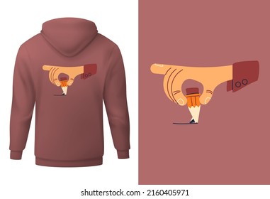 Mano de dibujo vectorial en negrita