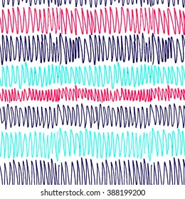 Vector drawing of a hand, a child's drawing, shading line marker, pencil, paint