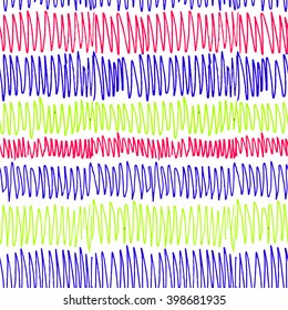 Vector drawing of a hand, a child's drawing, shading line marker, pencil, paint