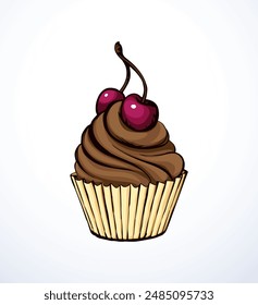 Vector drawing. The hand offers a treacherous treat