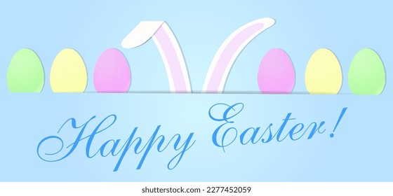 Vector drawing. Happy easter card